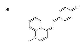 4-[2-(1-methylquinolin-1-ium-4-yl)ethenyl]phenol,iodide Structure