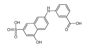 3-(5-hydroxy-7-sulfonaphthalen-2-ylamino)benzoic acid结构式