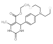 ethyl 4-[4-[bis(2-chloroethyl)amino]phenyl]-6-methyl-2-oxo-3,4-dihydro-1H-pyrimidine-5-carboxylate结构式