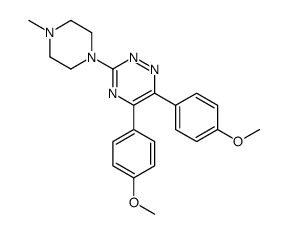 5,6-bis(4-methoxyphenyl)-3-(4-methylpiperazin-1-yl)-1,2,4-triazine结构式