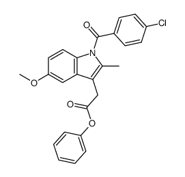 [1-(4-chloro-benzoyl)-5-methoxy-2-methyl-indol-3-yl]-acetic acid phenyl ester结构式