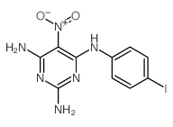 2,4,6-Pyrimidinetriamine,N4-(4-iodophenyl)-5-nitro- structure