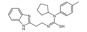 (9CI)-n-[2-(1H-苯并咪唑-2-基)乙基]-n-环戊基-n-(4-甲基苯基)-硫脲结构式