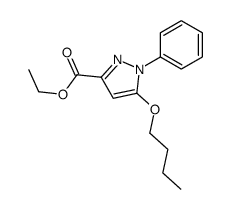 ethyl 5-butoxy-1-phenylpyrazole-3-carboxylate结构式