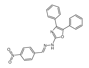 4-nitro-benzaldehyde (4,5-diphenyl-oxazol-2-yl)-hydrazone结构式