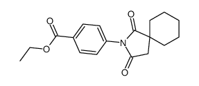 ethyl 4-(1,3-dioxo-2-azaspiro[4.5]decan-2-yl)benzoate结构式
