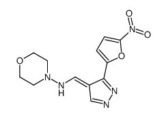 N-[[3-(5-nitrofuran-2-yl)pyrazol-4-ylidene]methyl]morpholin-4-amine Structure