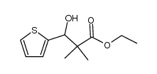 3-hydroxy-2,2-dimethyl-3-[2]thienyl-propionic acid ethyl ester Structure
