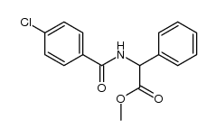 (4-chloro-benzoylamino)-phenyl-acetic acid methyl ester Structure