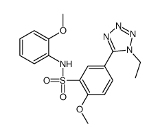 5-(1-ethyltetrazol-5-yl)-2-methoxy-N-(2-methoxyphenyl)benzenesulfonamide Structure