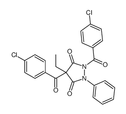 1,4-bis(4-chlorobenzoyl)-4-ethyl-2-phenylpyrazolidine-3,5-dione Structure