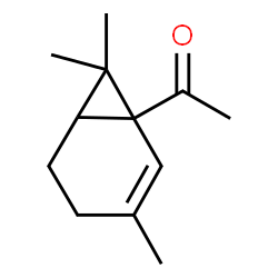1-(3,7,7-trimethylbicyclo[4.1.0]heptenyl)ethan-1-one Structure