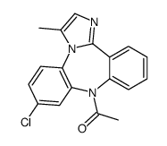 9-Acetyl-7-chloro-3-methyl-9H-dibenz[b,f]imidazo[1,2-d][1,4]diazepine Structure