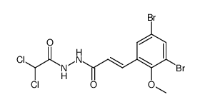 N-Dichloracetyl-N'-(3,5-dibrom-2-methoxy-cinnamoyl)-hydrazin Structure