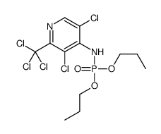 3,5-dichloro-N-dipropoxyphosphoryl-2-(trichloromethyl)pyridin-4-amine结构式