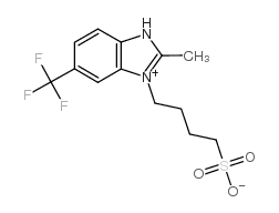 2-methyl-3-sulfobutyl-5-trifluoromethyl-benzimidazolium inner salt结构式