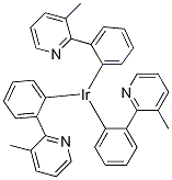 三(2-苯基-3-甲基吡啶)铱结构式