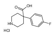 4-(4-fluorophenyl)piperidine-4-carboxylic acid,hydrochloride结构式