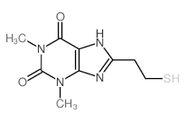 1H-Purine-2,6-dione,3,9-dihydro-8-(2-mercaptoethyl)-1,3-dimethyl- Structure