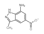3-甲基-5-硝基-1H-吲唑-7-胺结构式