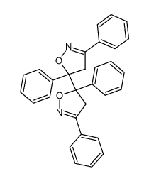 3,5,3',5'-tetraphenyl-4,5,4',5'-tetrahydro-[5,5']biisoxazolyl Structure
