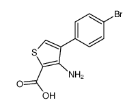 3-amino-4-(4-bromophenyl)thiophene-2-carboxylic acid结构式
