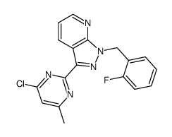 3-(4-chloro-6-methyl-2-pyrimidinyl)-1-(2-fluorobenzyl)-1H-pyrazolo[3,4-b]pyridine Structure
