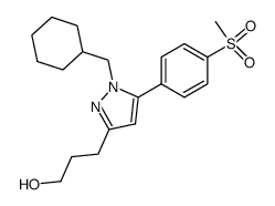 3-[1-Cyclohexylmethyl-5-(4-methanesulfonyl-phenyl)-1H-pyrazol-3-yl]-propan-1-ol结构式