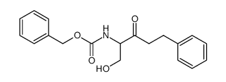 (RS)-2-(carbobenzyloxy)amino-1-hydroxy-5-phenyl-3-pentanone结构式