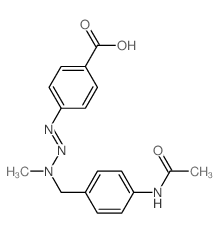 BENZOIC ACID, p-(3-(p-ACETAMIDOBENZYL)-3-METHYL-1-TRIAZENO)- structure