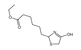 ethyl 6-(4-oxo-1,3-thiazolidin-2-yl)hexanoate结构式