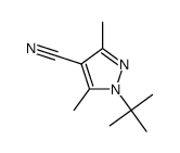 1-(tert-butyl)-3,5-dimethyl-1H-pyrazole-4-carbonitrile Structure