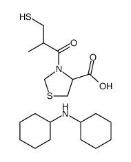 3-(3-Mercapto-2-methyl-propionyl)-thiazolidine-4-carboxylic acid; compound with dicyclohexyl-amine结构式