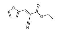 (E)-2-cyano-3-(furan-2-yl)-2-propenoic acid ethyl ester结构式