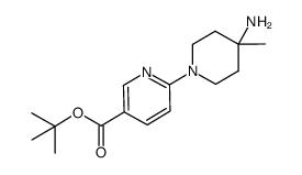 4-amino-4-methyl-3,4,5,6-tetrahydro-2H-[1,2']bipyridinyl-5'-carboxylic acid tert-butyl ester结构式