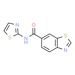 N-(thiazol-2-yl)benzo[d]thiazole-6-carboxamide结构式