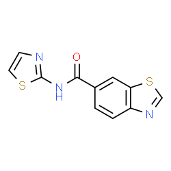 N-(thiazol-2-yl)benzo[d]thiazole-6-carboxamide structure