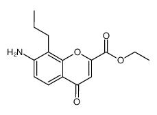 ethyl 7-amino-4-oxo-8-propyl-4H-1-benzopyran-2-carboxylate Structure