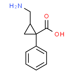 (1R,2S)-2-(aminomethyl)-1-phenylcyclopropanecarboxylic acid结构式