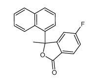 5-fluoro-3-methyl-3-naphthalen-1-yl-3H-isobenzofuran-1-one结构式