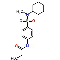 N-{4-[Cyclohexyl(methyl)sulfamoyl]phenyl}propanamide Structure