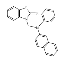 2(3H)-Benzothiazolethione,3-[(2-naphthalenylphenylamino)methyl]-结构式
