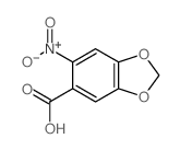 1,3-Benzodioxole-5-carboxylicacid, 6-nitro- structure