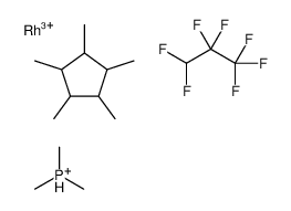 1,1,1,2,2,3,3-heptafluoropropane,1,2,3,4,5-pentamethylcyclopentane,rhodium(3+),trimethylphosphanium Structure