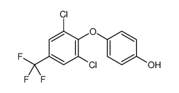 4-[2,6-dichloro-4-(trifluoromethyl)phenoxy]phenol结构式