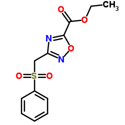 Ethyl 3-[(phenylsulfonyl)methyl]-1,2,4-oxadiazole-5-carboxylate Structure