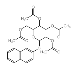 (3,4,5-triacetyloxy-6-naphthalen-2-ylsulfanyl-oxan-2-yl)methyl acetate结构式