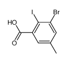3-bromo-2-iodo-5-methylbenzoic acid Structure
