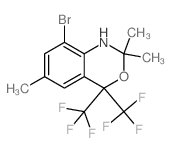 2-bromo-4,9,9-trimethyl-7,7-bis(trifluoromethyl)-8-oxa-10-azabicyclo[4.4.0]deca-2,4,11-triene Structure