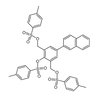 1,3-benzenedimethanol, 2-[(4-methylphenyl)sulfonyl]oxy]-5-(2-naphthalenyl)-, 1,3-bis(4-methylbenzenesulfonate) Structure